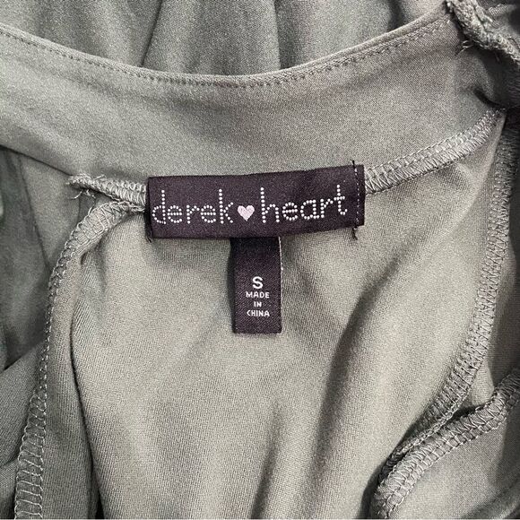 Derek Heart Ruffle Sleeve Mini Dress Green - Picture 7 of 8